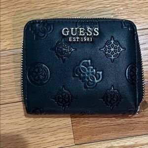 Guess Black Embossed Logo Wallet